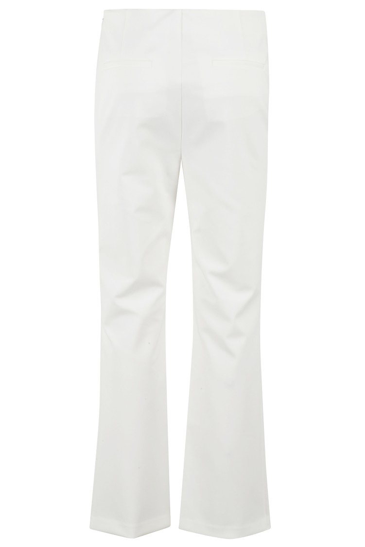SIMKHAI SIMKHAI IVORY CROPPED PANTS WITH SIDE ZIP CLOSURE