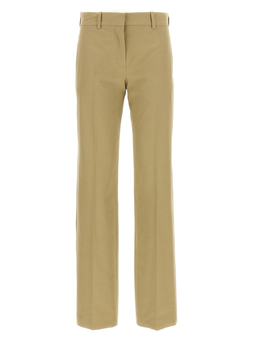 The Row Creased Selvie Pants With Loops And Pockets In Green