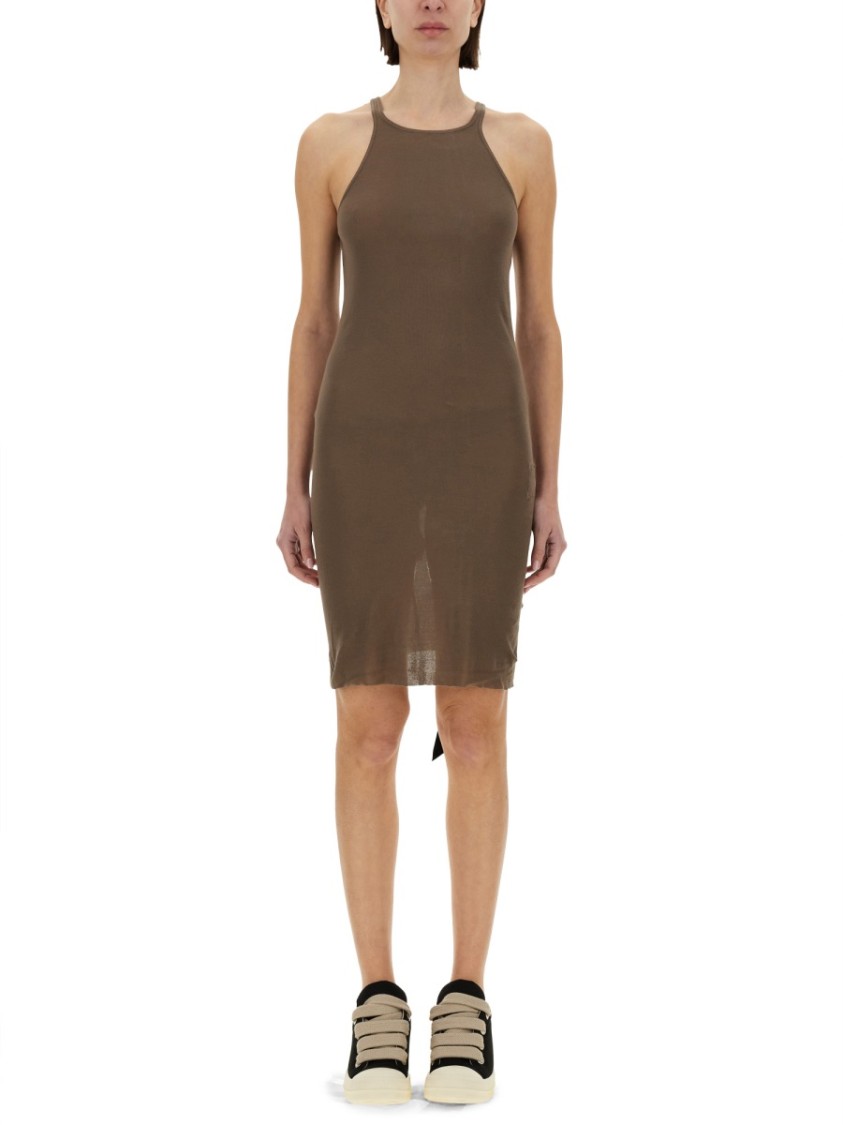 Shop Rick Owens Drkshdw Drkshdw By Rick Owens "tank" Dress In Brown