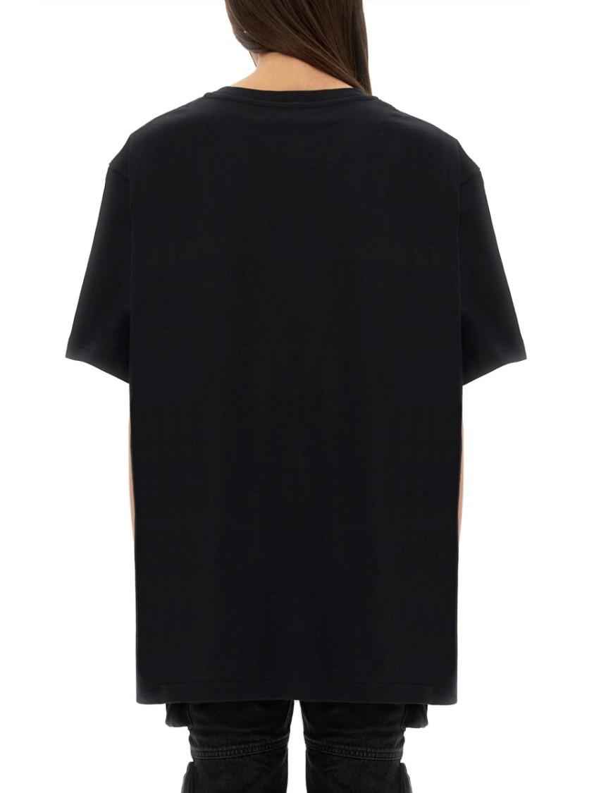 Attico Logo Embroidered Oversized T-shirt In Black