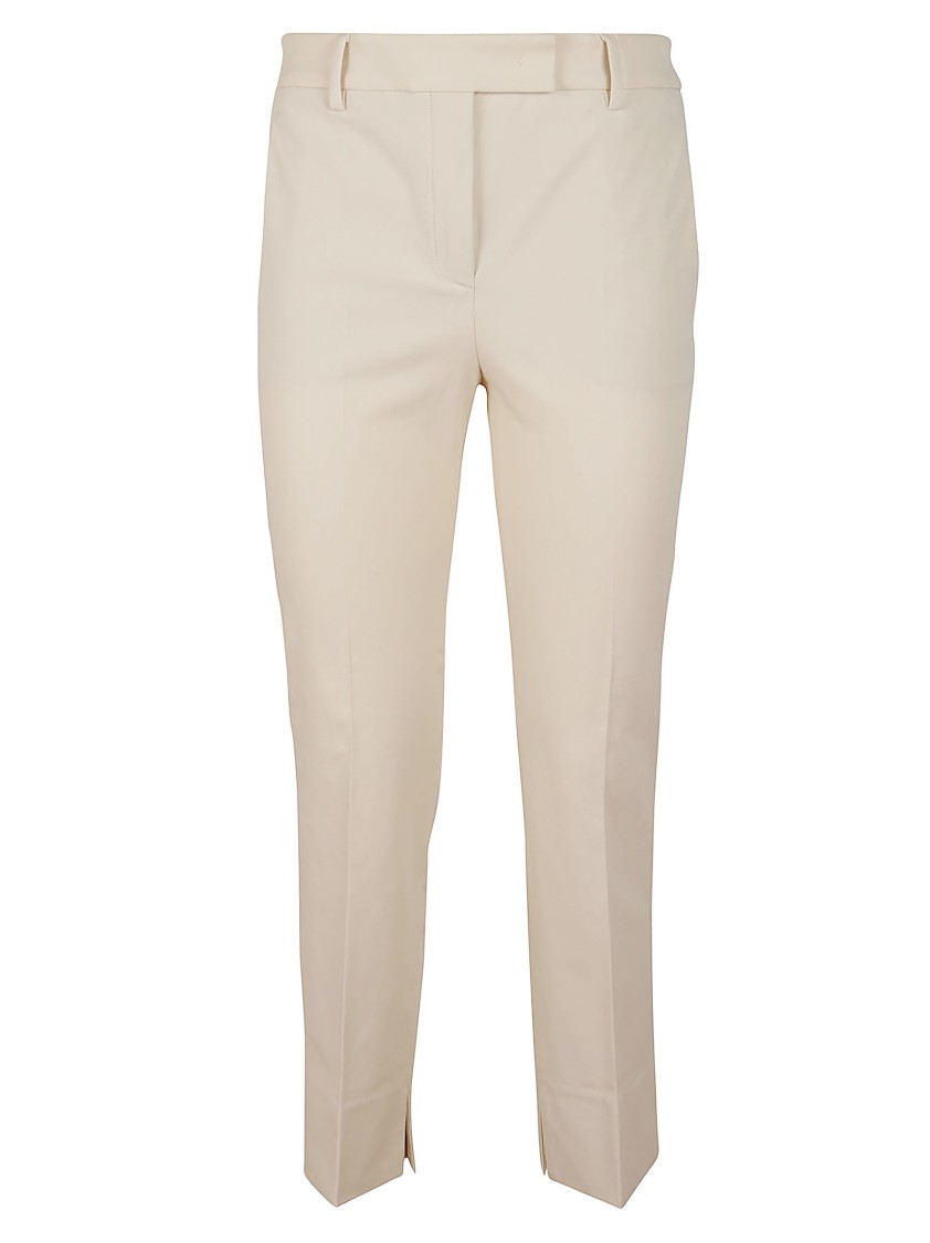 Incotex Straight-leg Tailored Pants With Subtle Hem Slits In Neutral