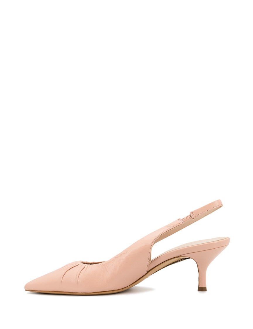 Fabiana Filippi Slingback Pumps With Pointed Toe And Gathered Detail