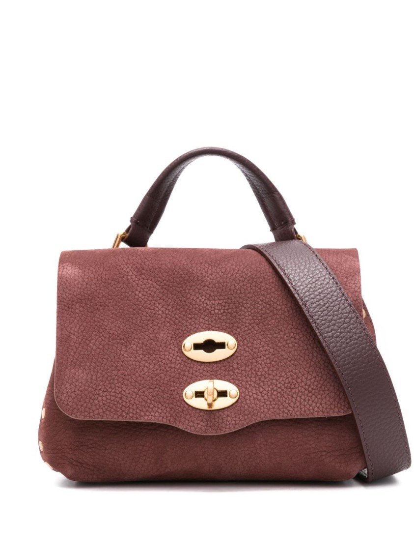 Zanellato Postina Jones Medium Suede Leather Handbag In Brown