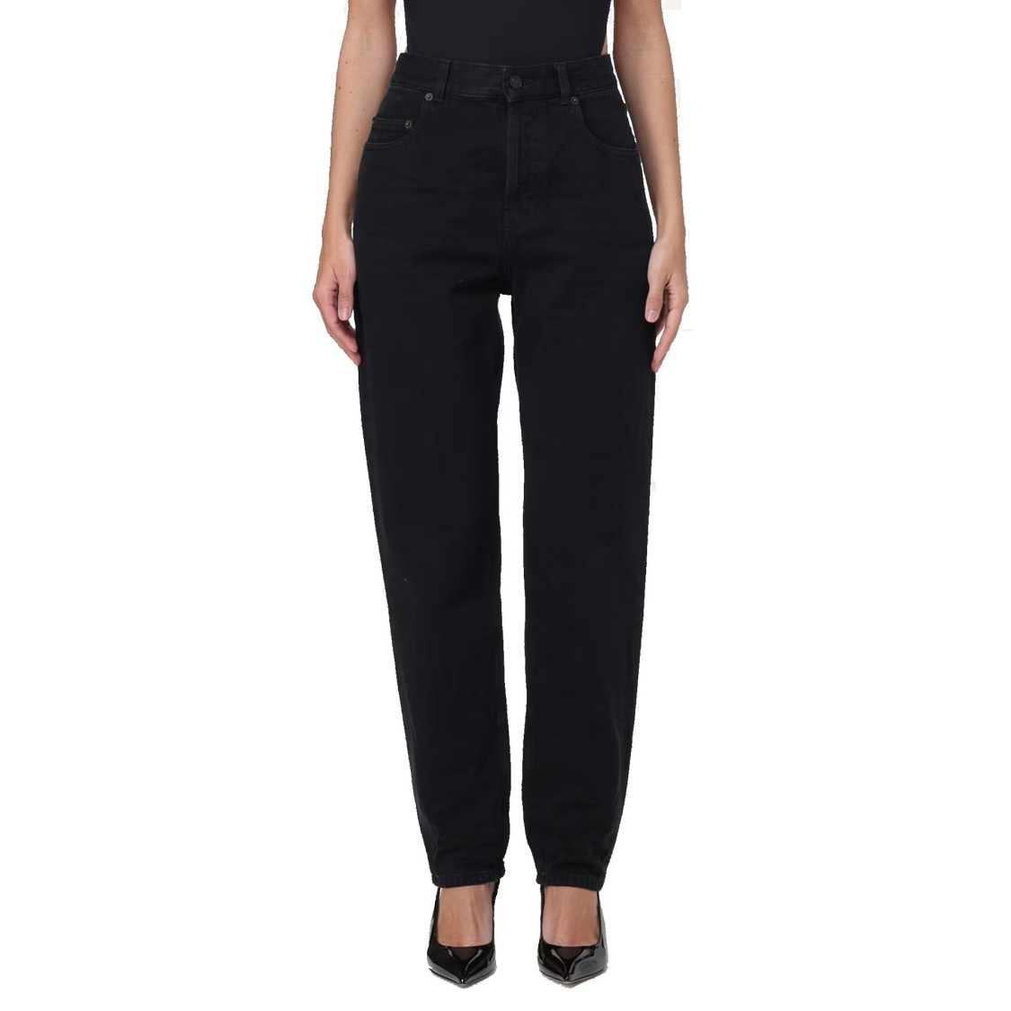 Saint Laurent Vanessa Denim Jeans In Black