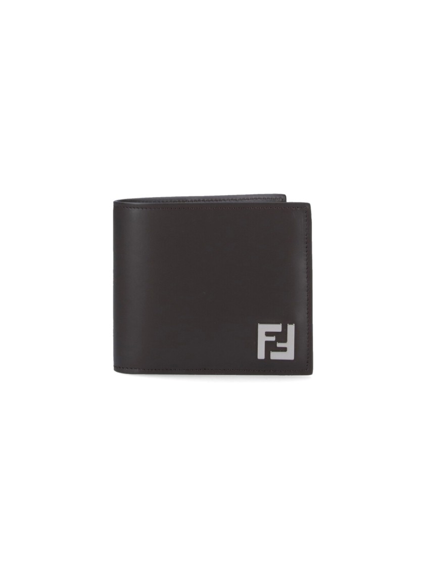 Fendi "squared Ff" Bi-fold Wallet – Brown