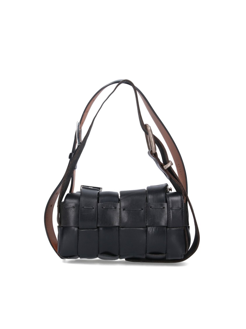 Hodakova "baguette" Bag With Buckles - Black