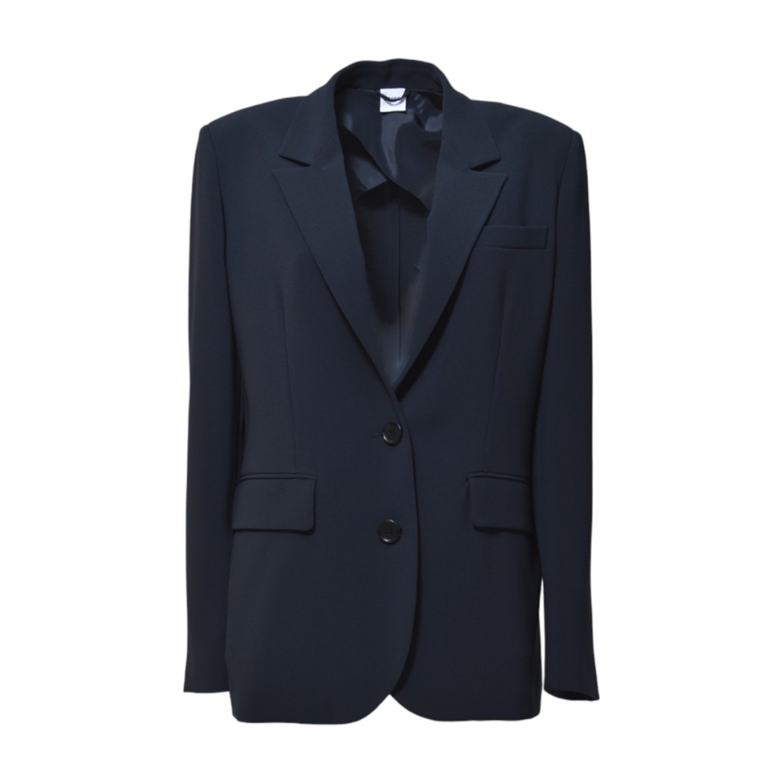 Aspesi Single Breasted Jacket In Midnight Blue Cady In Blue