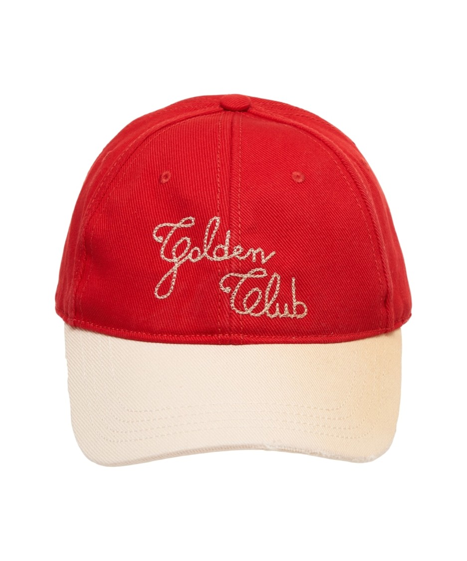 Golden Goose Round Visor Baseball Cap In Red