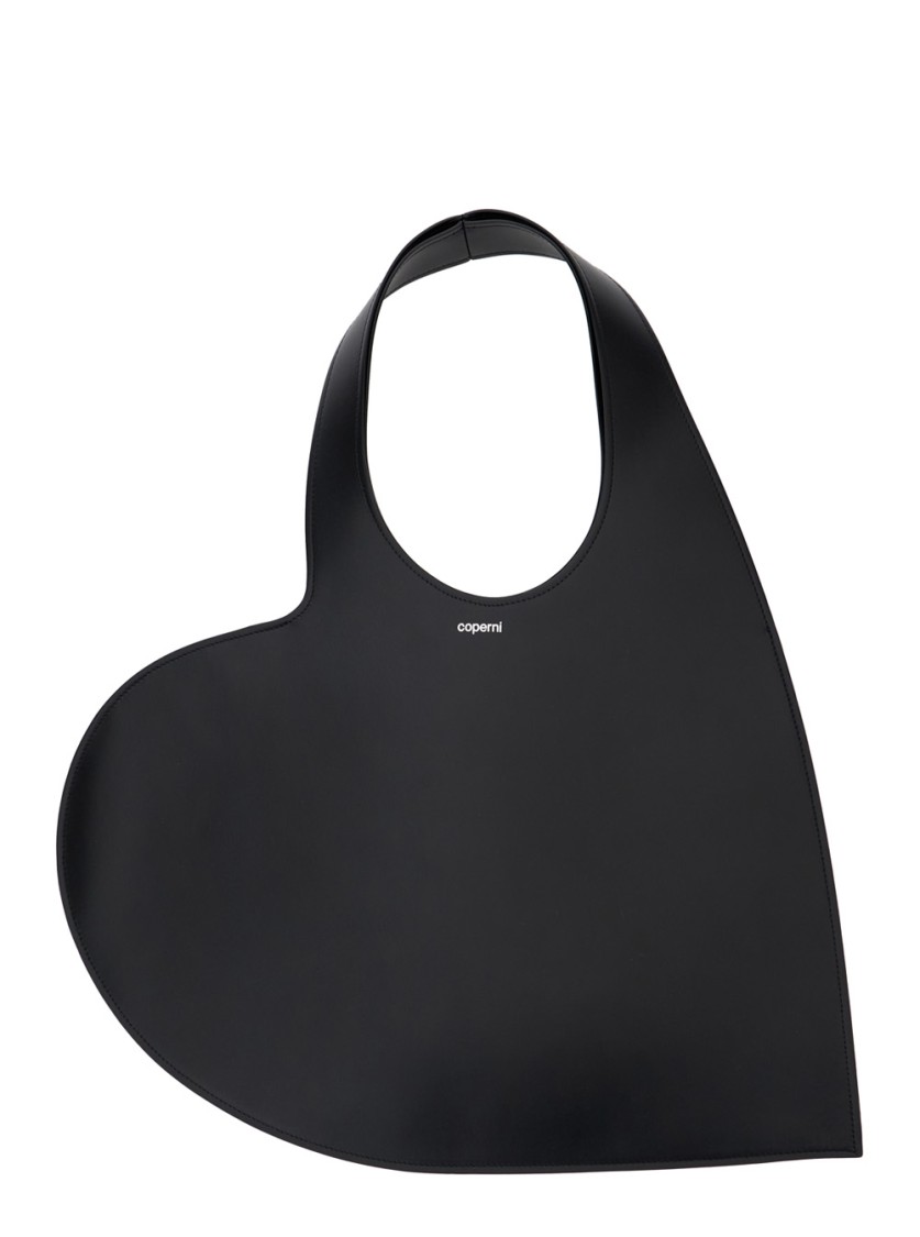 Coperni Heart-shaped Tote Bag With Sturdy Handles In Black