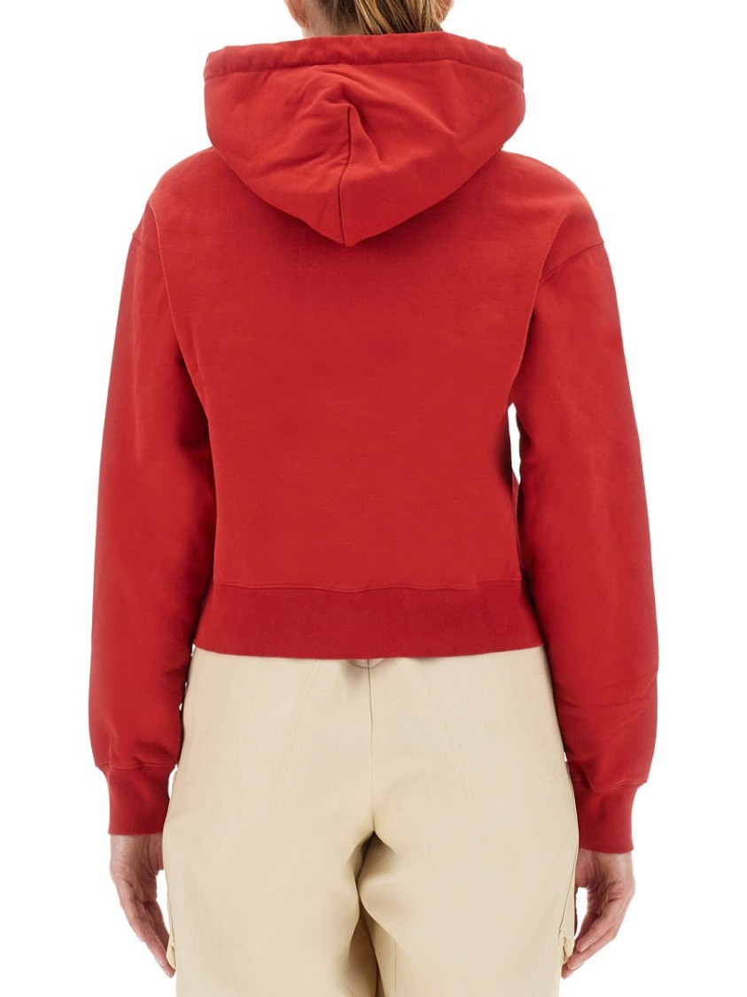 Jacquemus Hoodie With Logo Patch In Red