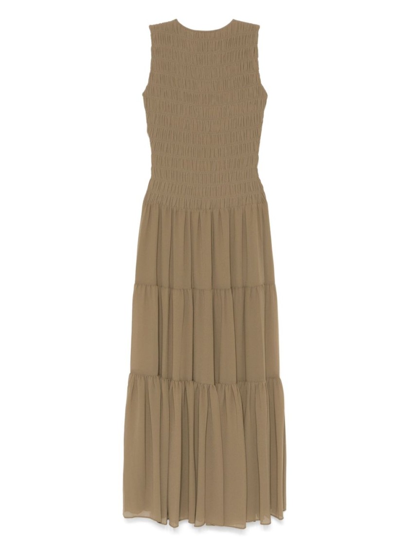 Shop Michael Kors Maxi Dress With Smocked Bodice