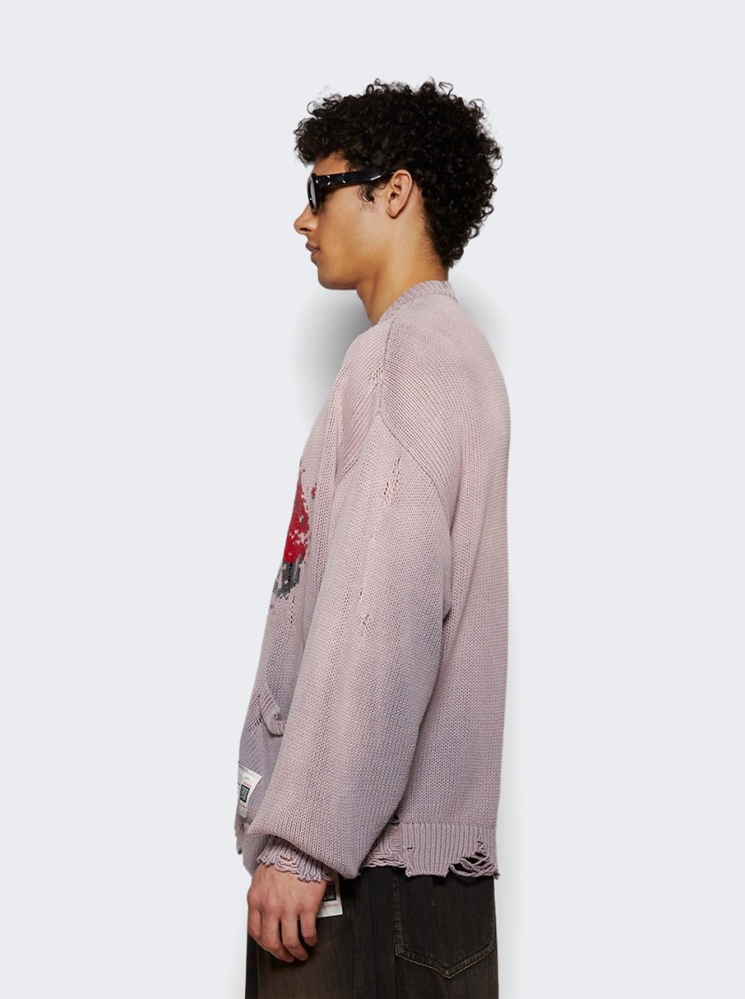 Miharayasuhiro Maison Mihara Yasuhiro Car Jacquard Knit Cardigan Pink