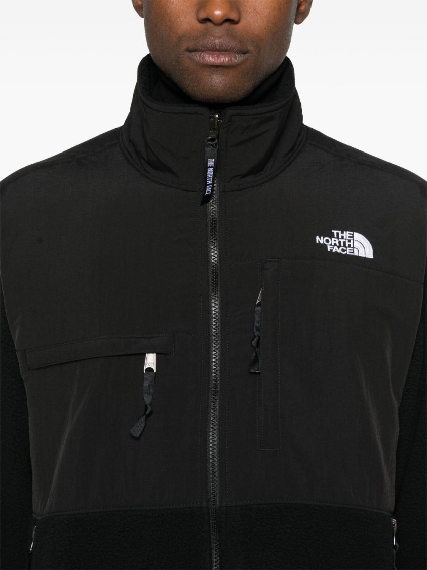 The North Face Retro Denali Logo-embroidered Shell And Recycled-fleece Jacket In Black