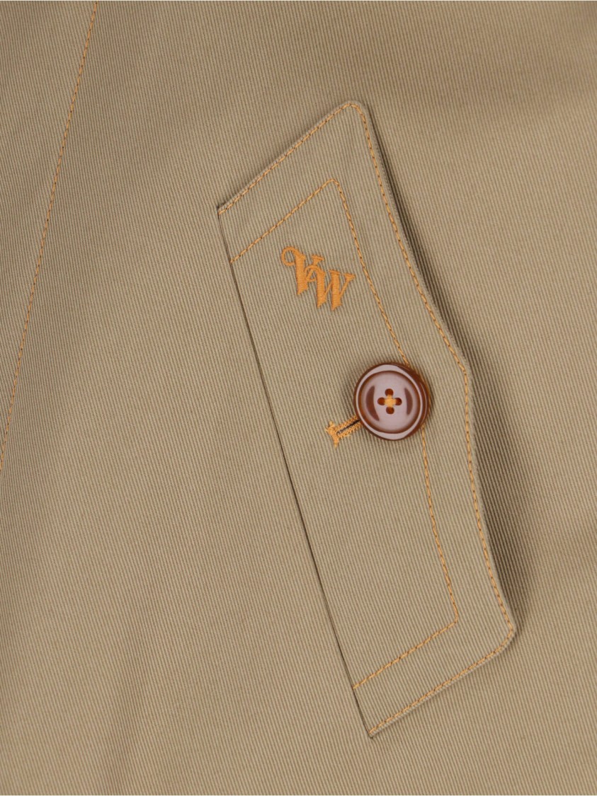 Vivienne Westwood Casual Jacket With Embroidered Detail And Epaulettes In Brown