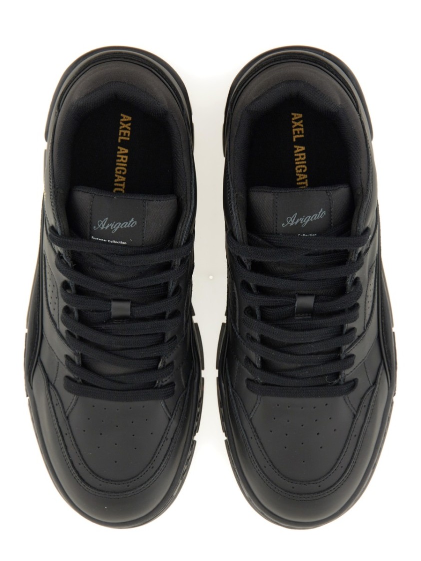 Axel Arigato Area Lo Sneakers In Black Suede And Leather In Black