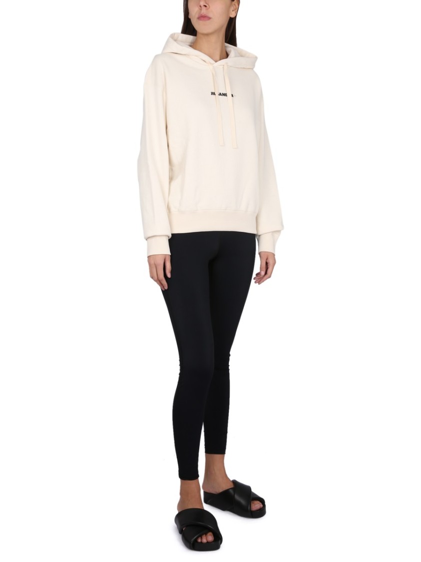 Shop Jil Sander Leggings With Logo In Black