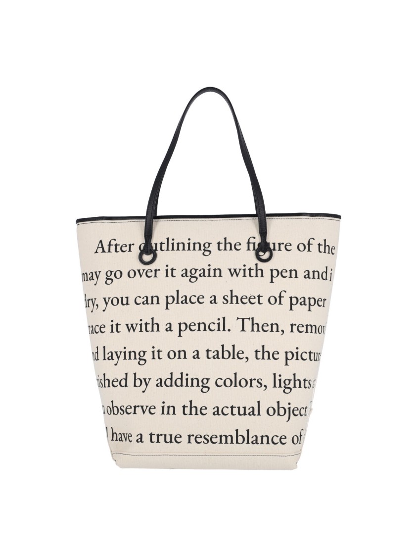 Jw Anderson J. W. Anderson Structured Tote Bag With Contrasting Black Trim