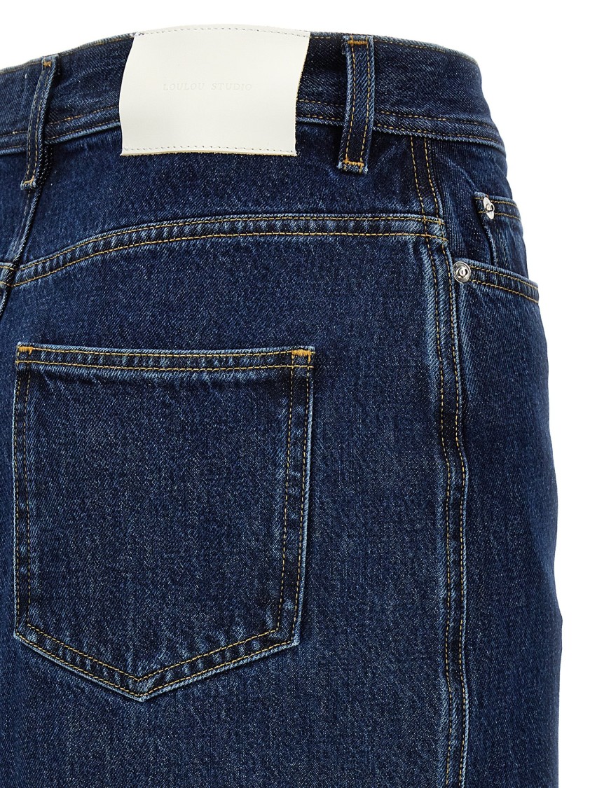 Loulou Studio Rona Denim Maxi Skirt