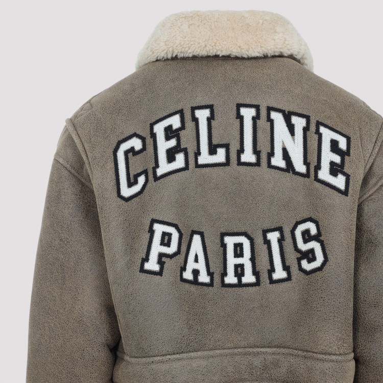 Celine Aviateur Brode Blouson Leather in Brown | THE LIST