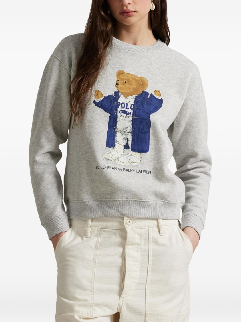 Polo Ralph Lauren Ls Cable Cn-long Sleeve-pullover Sweatshirts Grey In Multi