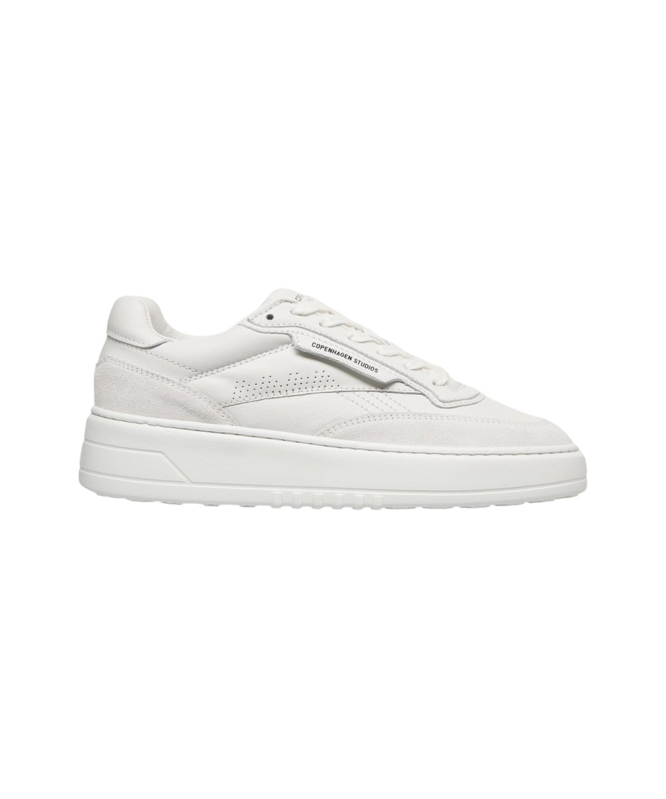 Copenhagen Premium Leather Sneakers With Perforated Design
