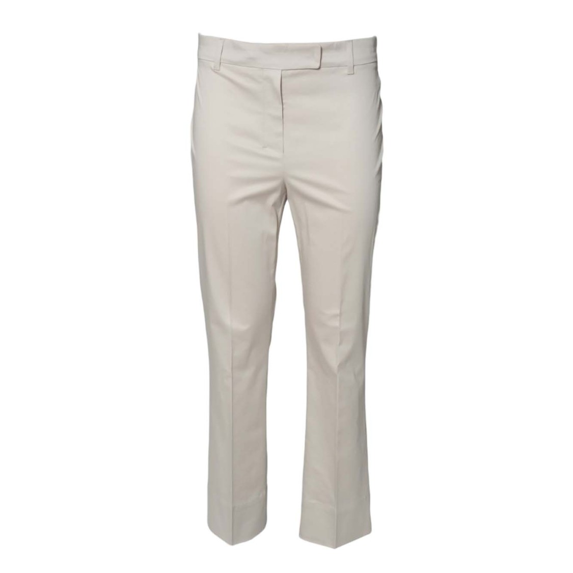 Shop Max Mara Felice Skinny Pants In Beige Satin