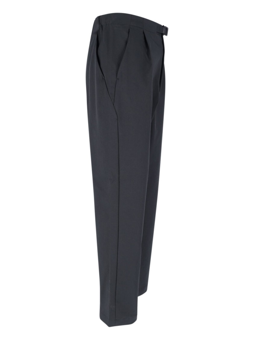 GOLDWIN GOLDWIN HIGH-WAISTED BLACK PANTS WITH ADJUSTABLE BELT