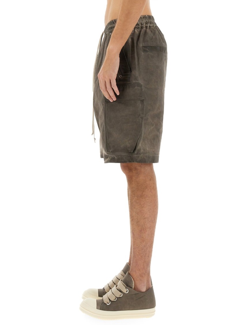 Shop Rick Owens Drkshdw Drkshdw By Rick Owens Mid-thigh Bermuda Cargo Shorts In Grey