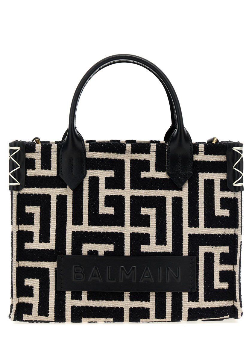 Balmain B-army Small' Shopping Bag In Black