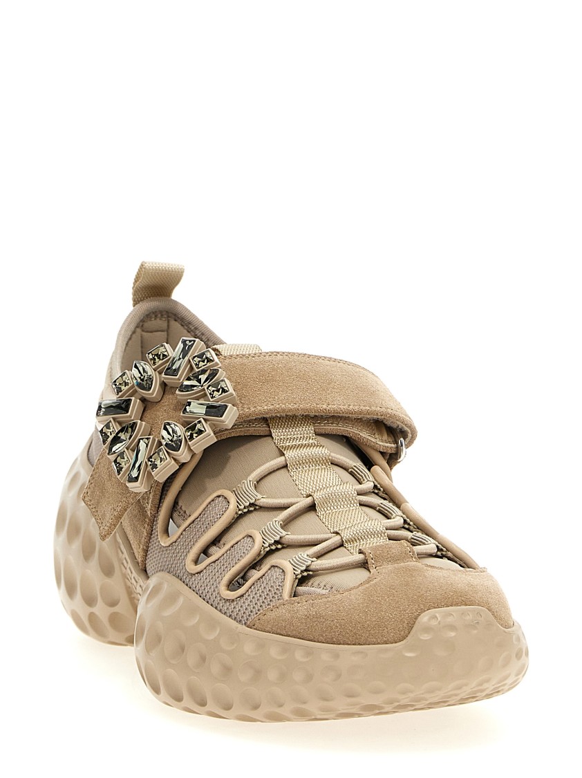 Roger Vivier 'viv' Run Light Trekky' Sneakers In Neutral