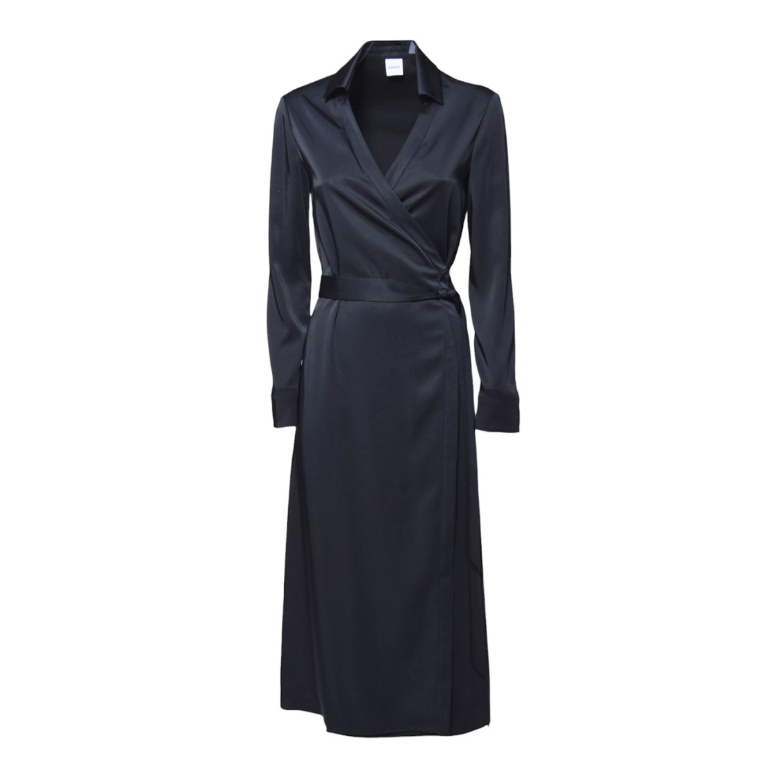 オールインワン・サロペット Aspesi Long Wrap Dress In Blue Satin Aspesi Long Wrap Dress In Blue Satin | ModeSens