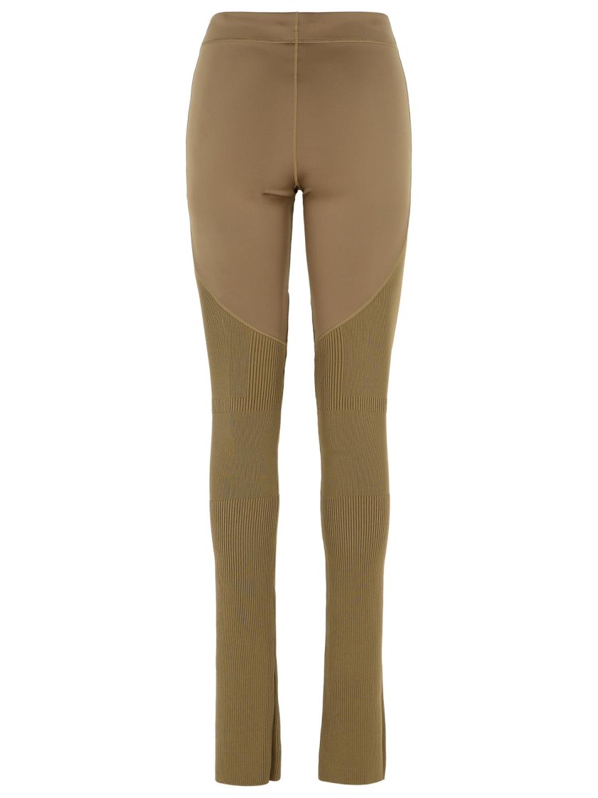 Adidas By Stella Mccartney Army Polyester Blend Trousers In Brown