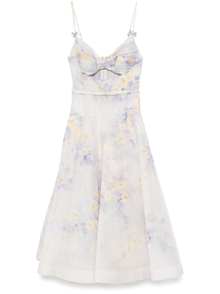 Zimmermann `crush` Twist Front Midi Dress