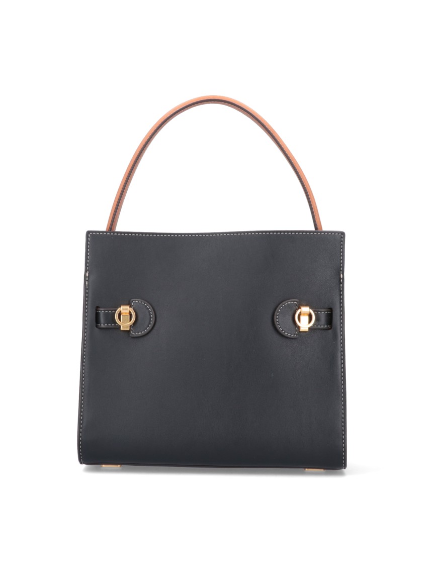 Tory Burch Small 'double Lee Radziwill' Bag – Black
