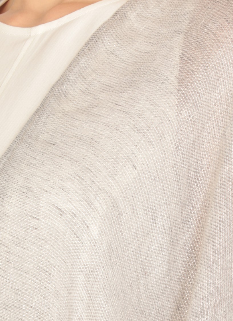 Shop Peserico Grey Lurex Cape