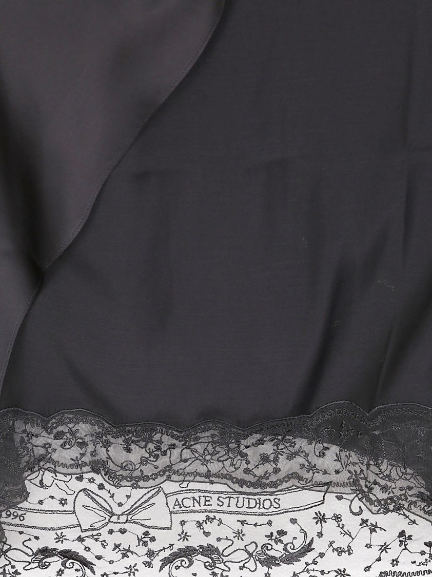 Acne Studios Asymmetric Midi Skirt In Black