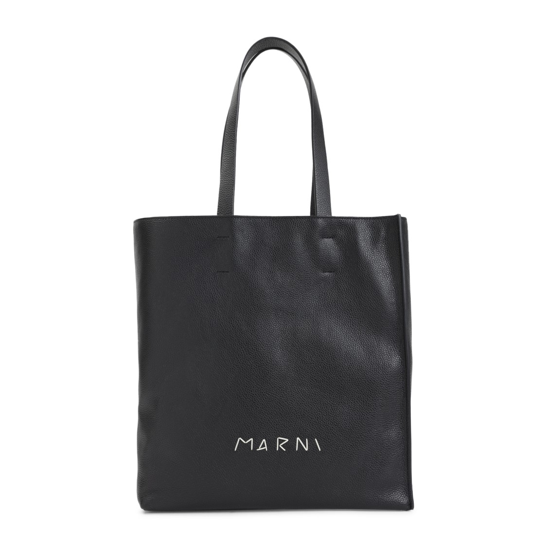 Marni Black Calf Leather Tote Bag