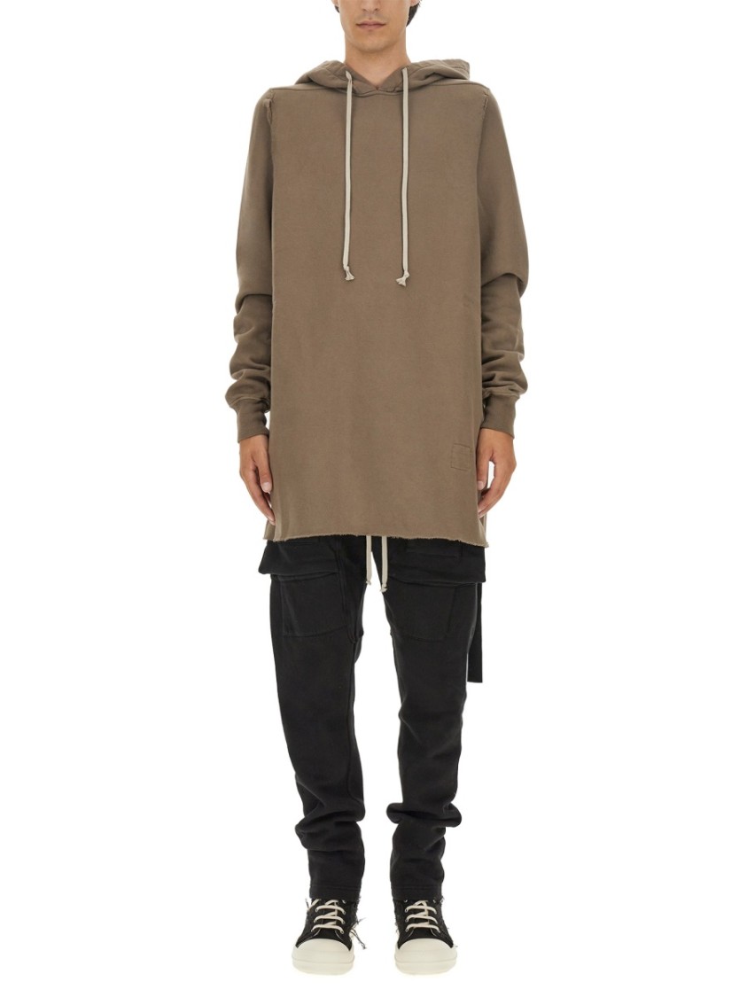 RICK OWENS DRKSHDW DRKSHDW BY RICK OWENS OVERSIZED COTTON HOODIE WITH DRAWSTRING HOOD