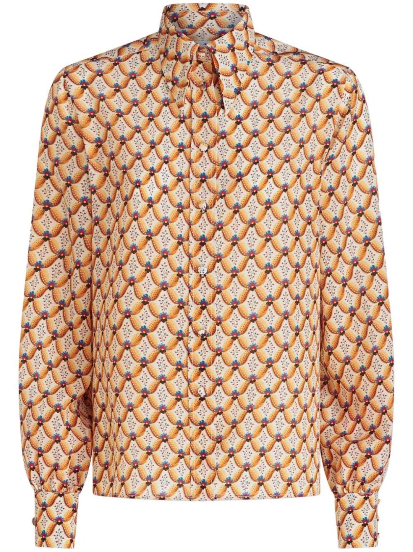 Etro Silk Blouse With Intricate Pattern In Multi