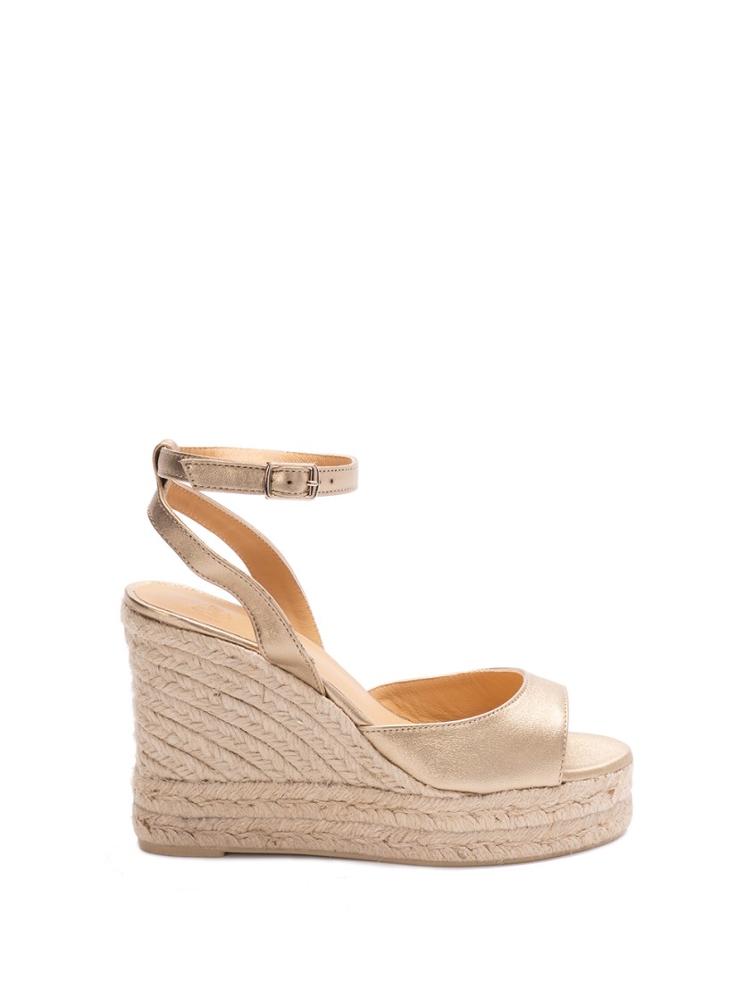 Castaã±er Castaner `blair/8ed/118` Wedge Espadrilles In Gold