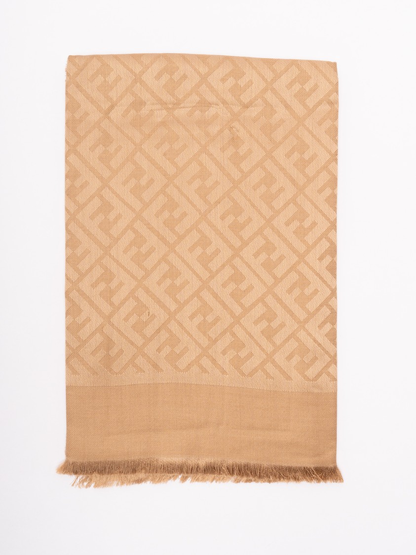 Fendi `ff` Shawl In Metallic