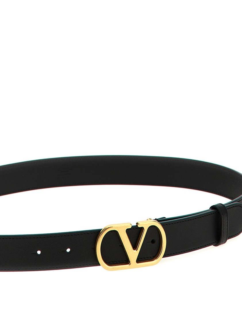 Valentino Garavani 'vlogo Signature' Belt In Black