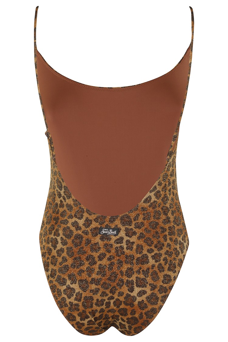 MC2 SAINT BARTH MC2 SAINT BARTH LEOPARD PRINT ONE-PIECE SWIMSUIT WITH ADJUSTABLE STRAPS