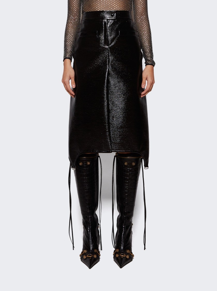 Courrèges Long Suspender Skirt Vinyl