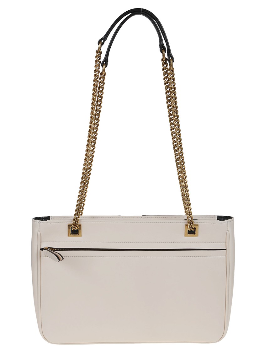 Valentino Garavani Garavani Viva Superstar Medium Nappa Leather Shopping Bag Woman Butter/black Uni In White