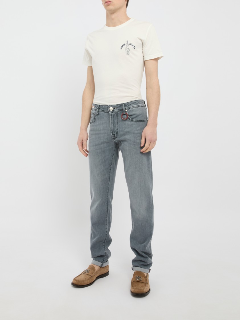 Tramarossa Grey 'michelangelo' Jeans In Cotton In Gray