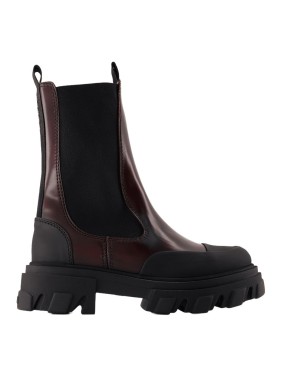 ショートブーツ・ブーティ Ganni Chelsea boots - Ganni - Synthetic - Black GANNI Chelsea Boots - - Synthetic - Black | ShopSimon