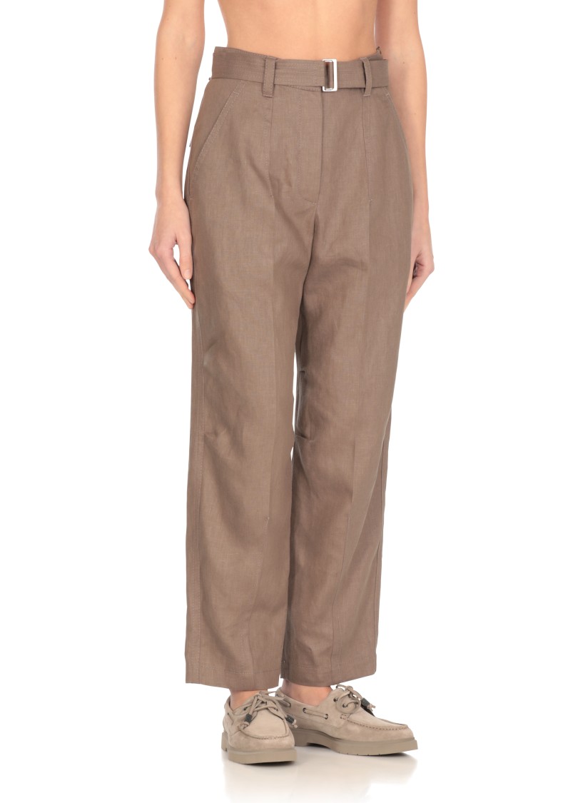 Brunello Cucinelli Straight Casual Pants In Brown