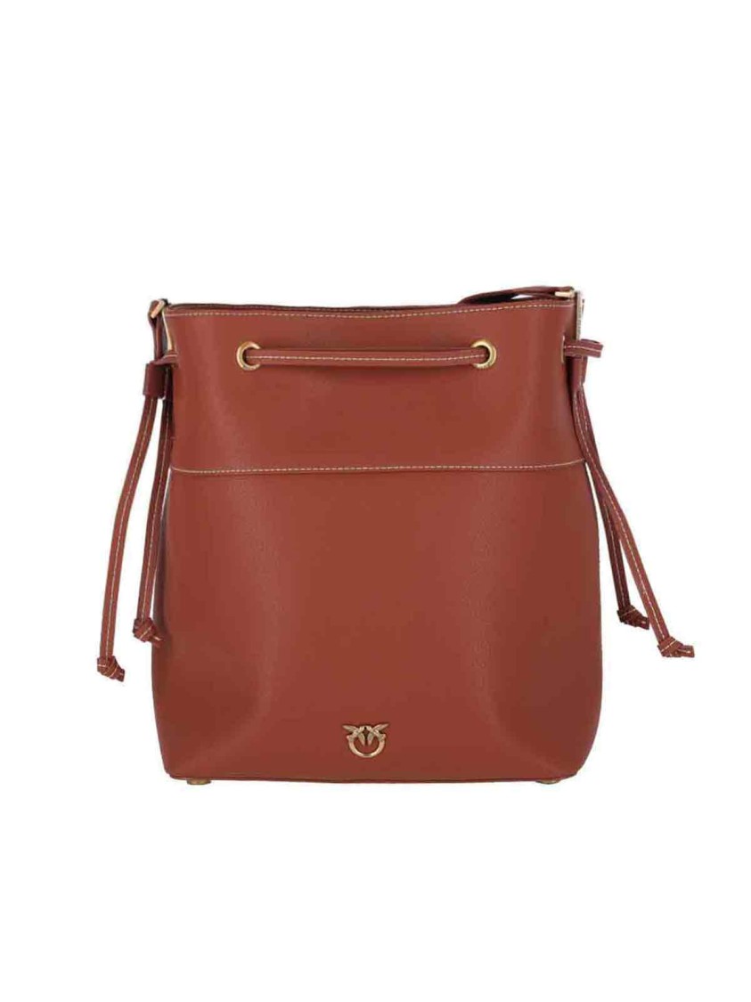 Pinko "Logo" Bucket Bag  Brown