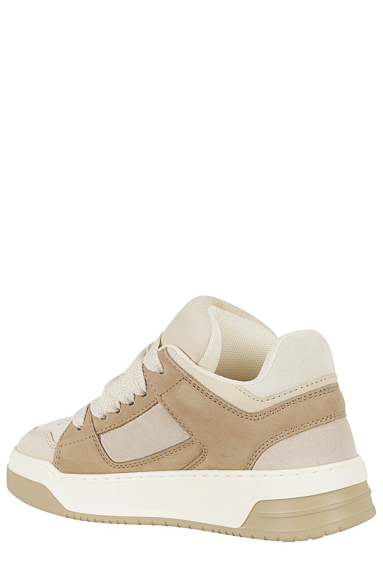 Hogan Brown Platform Lace Up Sneakers In Neutrals
